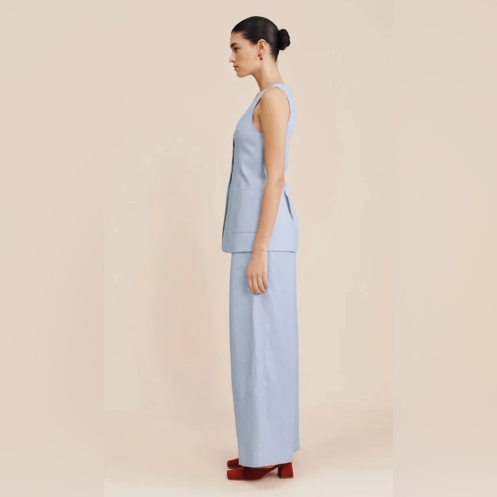 Posse Lorenzo Vest and Parker Trousers Set, M, Silver Blue - Picture 8 of 11